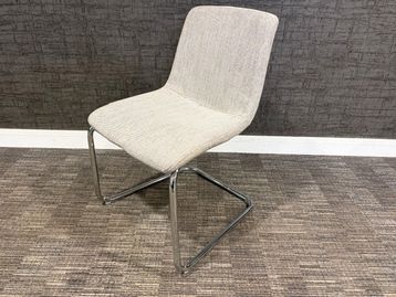 Used cantilever chairs in grey upholstery