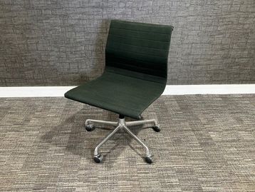 Used Eames ICF chairs on castors in black fabric