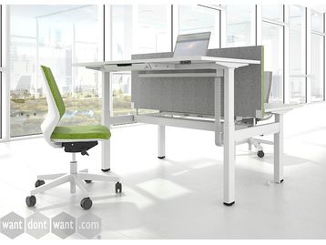 Electric Back-To-Back Sit/Stand Height Adjustable Desks 