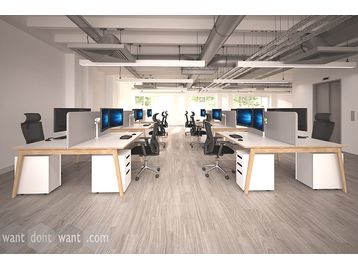 Brand New Solid Wooden Leg desk Range with MFC Tops