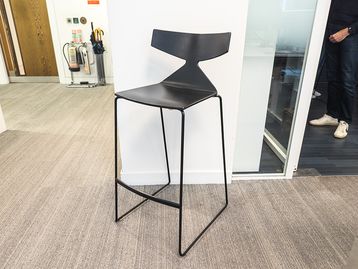 Used black Arper Saya stools