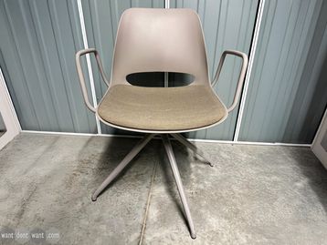 Used Boss Design saint grey chair with upholstered seat 