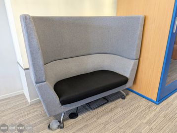 Used Orangebox Cwtch acoustic highback sofa on castors