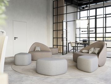 New modular pebble soft seating 