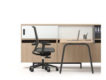 2021 Range of Desks Supported By Storage. Many configurations and finishes available.