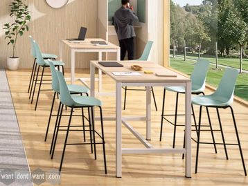New high stools with black legs 