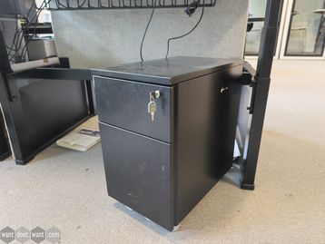 Used 2-drawer black pedestal 
