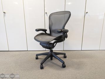 Used Herman Miller Aeron chair with light grey mesh