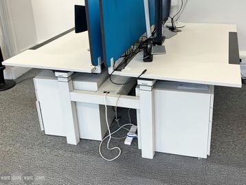 Used 1600mm Steelcase electric height adjustable bench desk