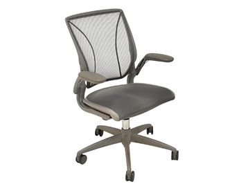 Refurbished Humanscale Diffrient World Chair in Grey
