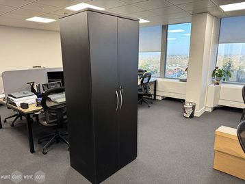 Used coat cupboard in black 