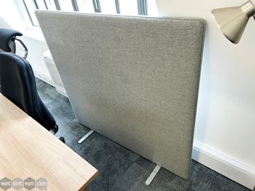 Used free-standing floor screens in grey fabric