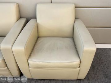 Used lounge chair in cream 