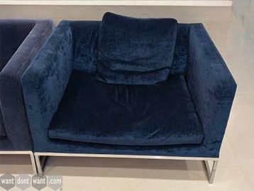 Used B&B Italia Tight Armchair in blue