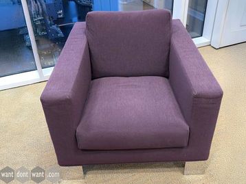Used Minotti Pollock Armchair in purple