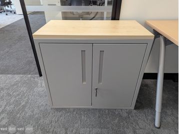 Used 800mm Wide Double Door Cupboard with Wooden Top