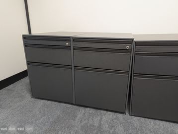 Used 2-drawer dark grey pedestal 