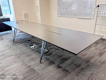 Used 4000mm meeting table with power
