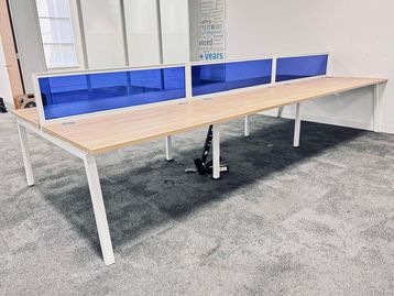 Used 1400mm 6-person bench desks 