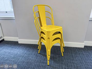 Used stackable canteen chair in various colours