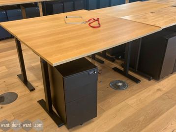 Used 1300mm desk with black T-leg frame