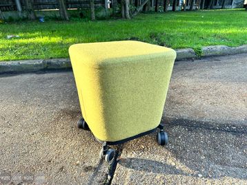 Used Allermuir Haven Mobile Stool in yellow 