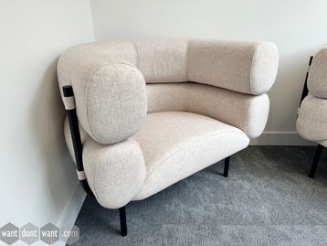 Used noo.ma Ubi armchairs in classic beige 