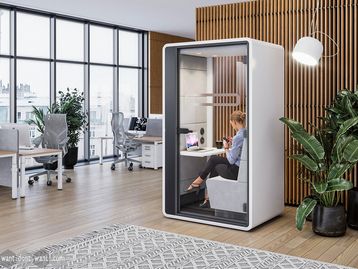 New Hush hybrid acoustic pod - rated class A per ISO 23351-1
