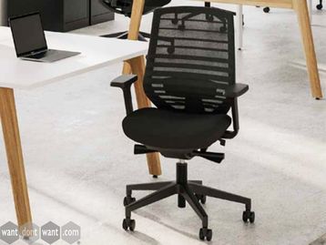 New black mesh operator chair 