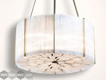 Never used STELLA Natural Selenite Crystal chandeliers 