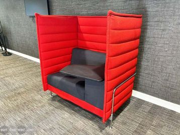 Used Vitra 'Alcove Work Highback' Chairs with Tablet