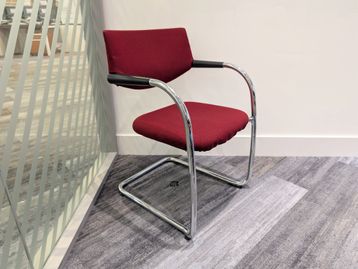 Used Vitra Visavis chairs with upholstered backs