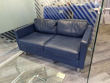Used 1460mm Orangebox sofa in dark blue