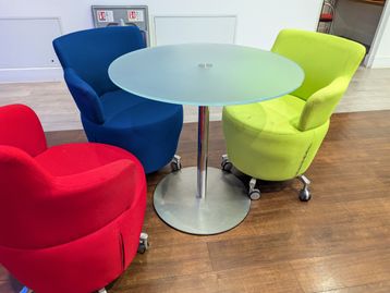 Used 800mm frosted glass table