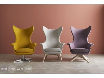 Classically designed armchairs with a contemporary edge 