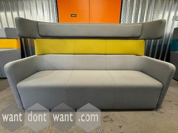 Refurbished Bene Parcs Wing green/grey bench 
