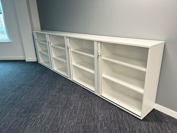 Used 1000mm tambour unit in white 
