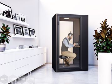 <b>IN STOCK NOW!</b> New excellent design Phone/Video Conferencing booths. <b>High decibel rating</b>