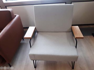 Used Armchair With Wooden Arms