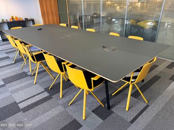 Used 4000mm Rawside black top boardroom table