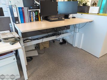 Used 1800mm Herman Miller electric sit-stand bench desk