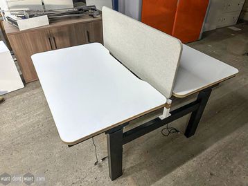 Used 1600mm back-to-back electric sit stand desks