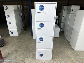 Used 4-door white metal locker 