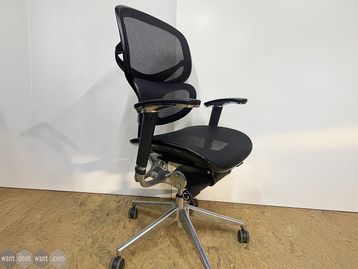 Used Black mesh operators chair