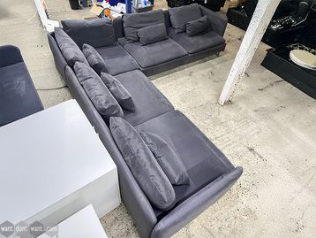 Used 2900mm grey corner sofa 