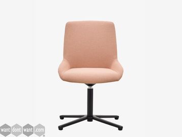 New upholstered chair with black star base 