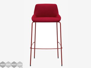 New upholstered bar stool with metal base