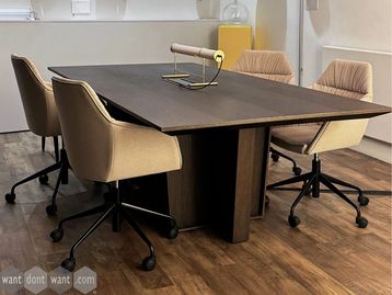 Used 2400mm Gravos venner boardroom table with central power
