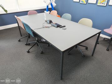 Used 2400mm blue/grey Modus collaboration meeting table 