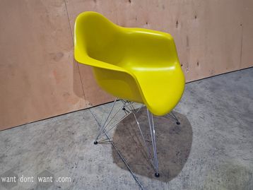 Used Vitra Eames DAR chair in mustard